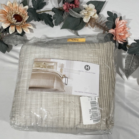 NWD $335 [ Full / Queen ] Duvet Cover for Hotel Collection Ikat‎ Stripe - Picture 1 of 16